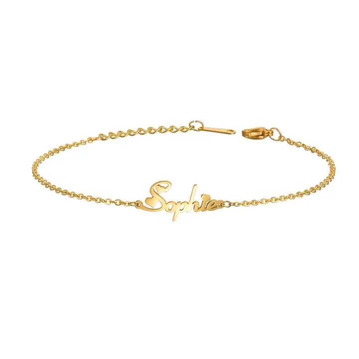 مخصصة الفولاذ المقاوم للصدأ الطفل اسم أساور Personalized Stainless Steel Baby Name Bracelets
