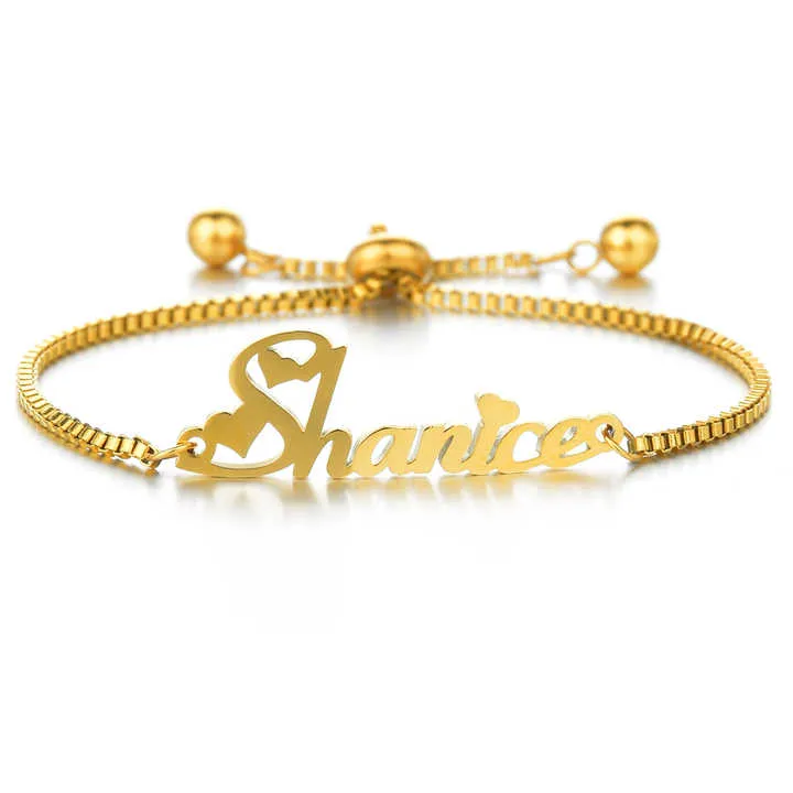 مخصصة الفولاذ المقاوم للصدأ الطفل اسم أساور Personalized Stainless Steel Baby Name Bracelets