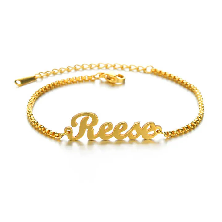مخصصة الفولاذ المقاوم للصدأ الطفل اسم أساور Personalized Stainless Steel Baby Name Bracelets