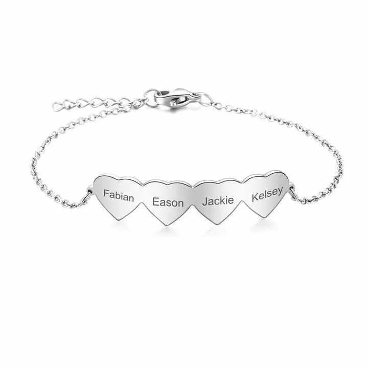 مخصصة الفولاذ المقاوم للصدأ الطفل اسم أساور Personalized Stainless Steel Baby Name Bracelets