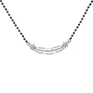 18K White Gold & Diamond Estaa Mangalsutra