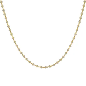 22K Yellow & White Gold Olivia Chain