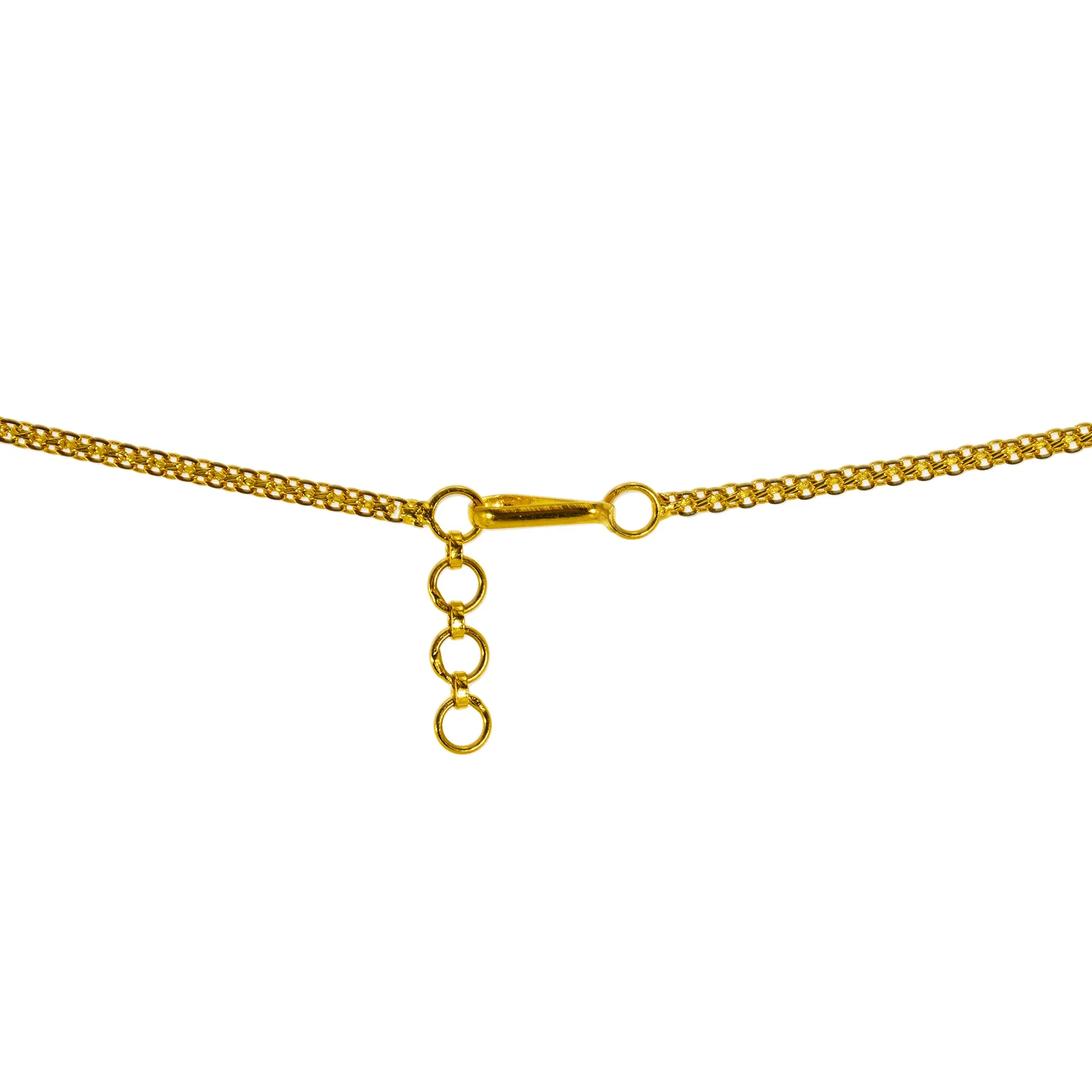 22K Yellow Gold Purvi Necklace & Earrings Set (70.5 grams)
