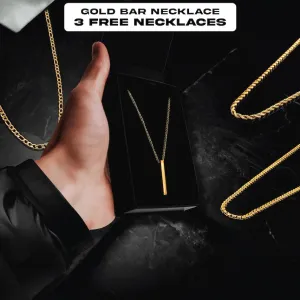 24kt Gold Bar Necklace - BUNDLE & SAVE