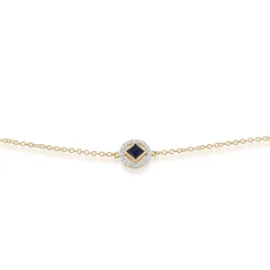 9 karat Gelbes Gold Saphir 7zoll Armband