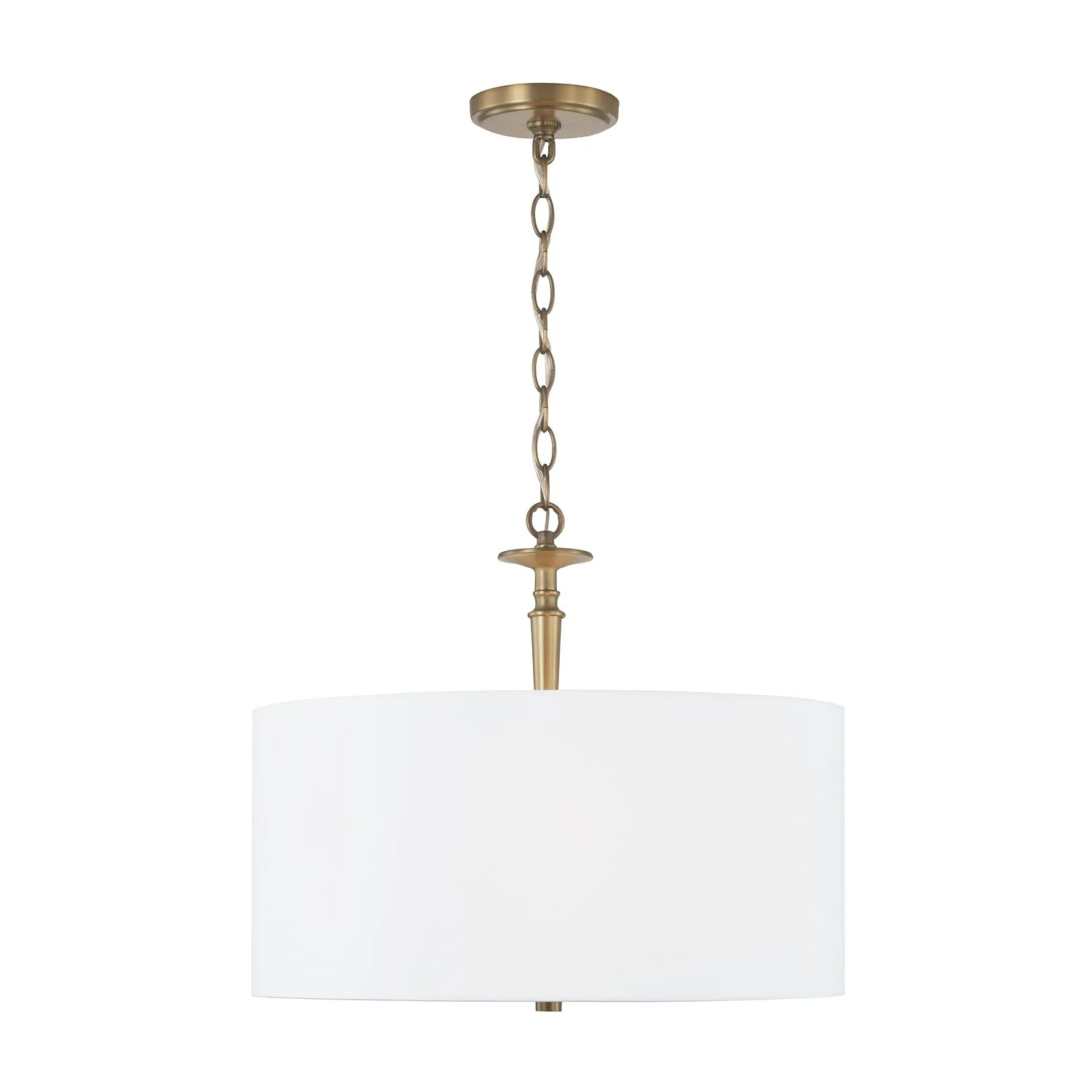 Abbie 3-Light Pendant in Aged Brass