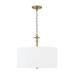 Abbie 3-Light Pendant in Aged Brass