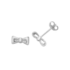 Acotis Silver Bow Tie Stud Earrings G51051