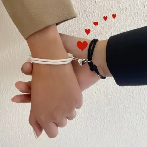 Adjustable Braided Magnetic Couple Bracelet – Strengthen Your Bond