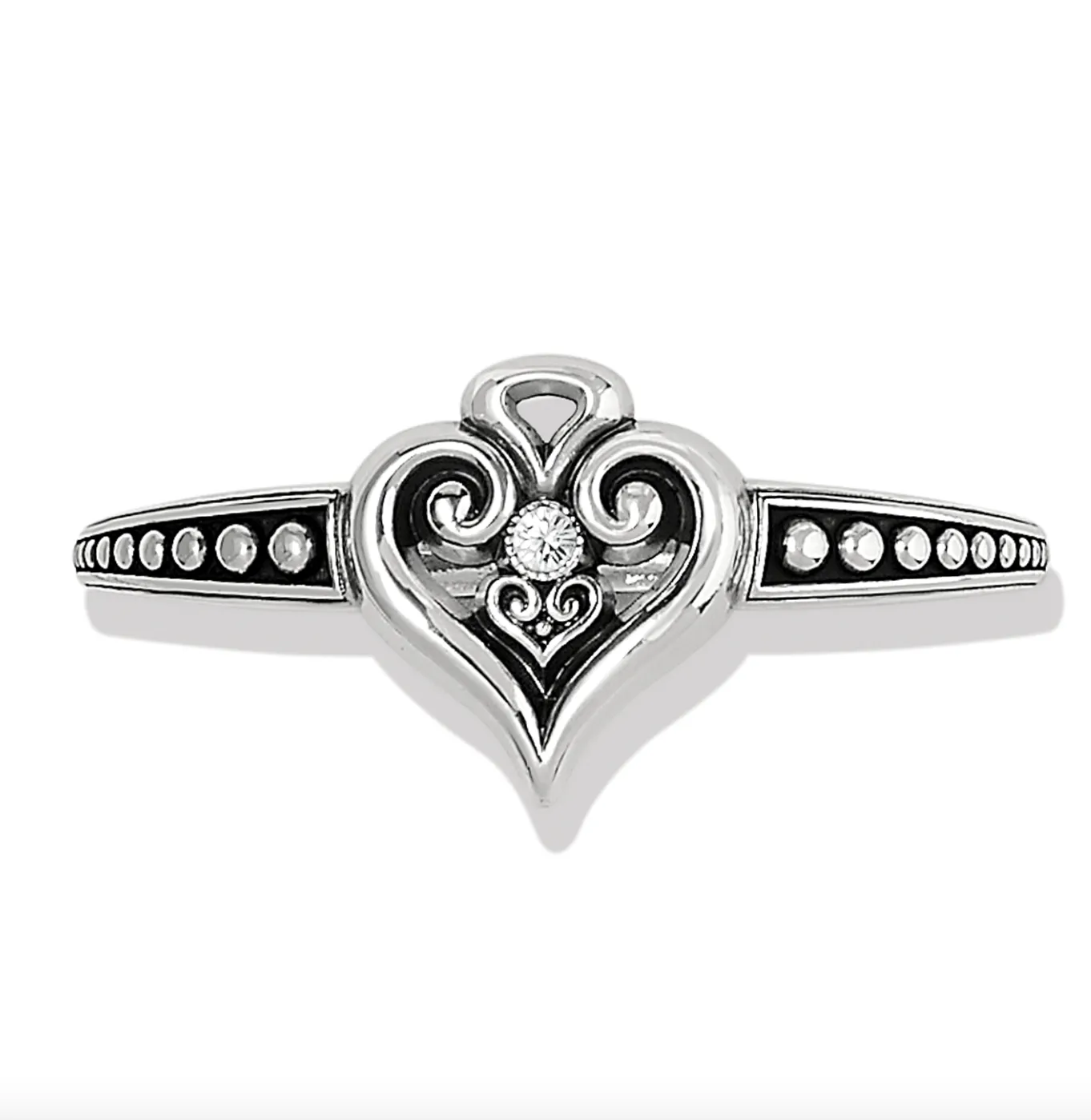 Alcazar Heart Glint Hinged Bangle
