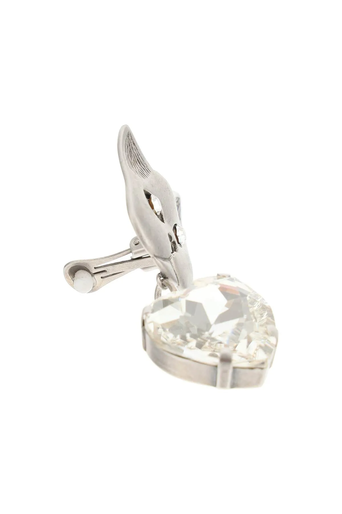 Alessandra Rich Cat Crystal-Embellished Earrings