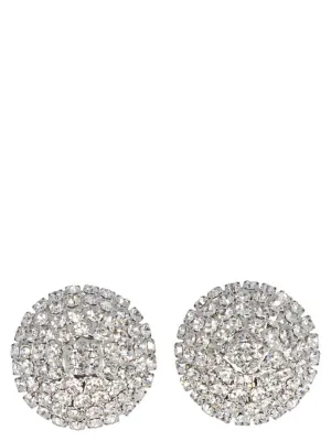 Alessandra Rich Crystal Dome Earrings