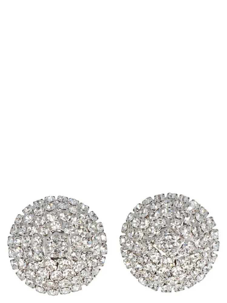 Alessandra Rich Crystal Dome Earrings