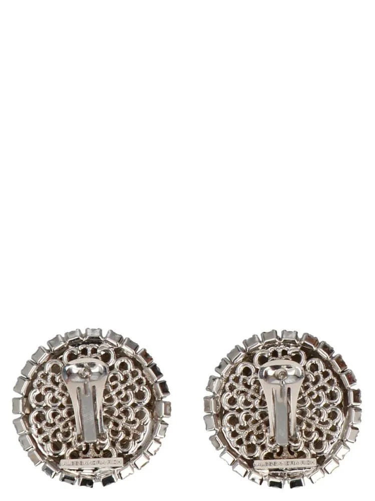 Alessandra Rich Crystal Dome Earrings