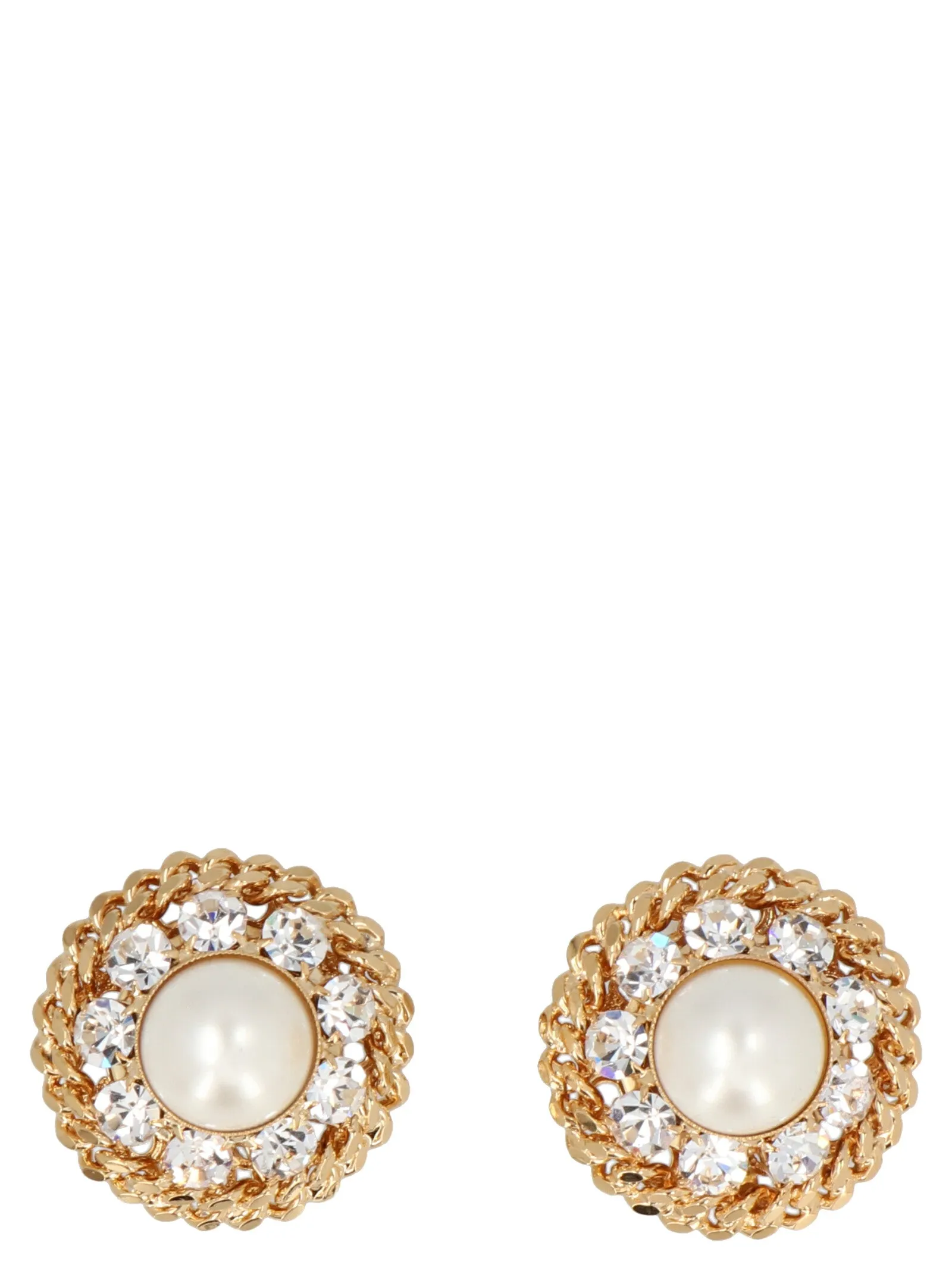 Alessandra Rich Embellished Circular Earrings
