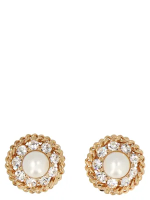 Alessandra Rich Embellished Circular Earrings