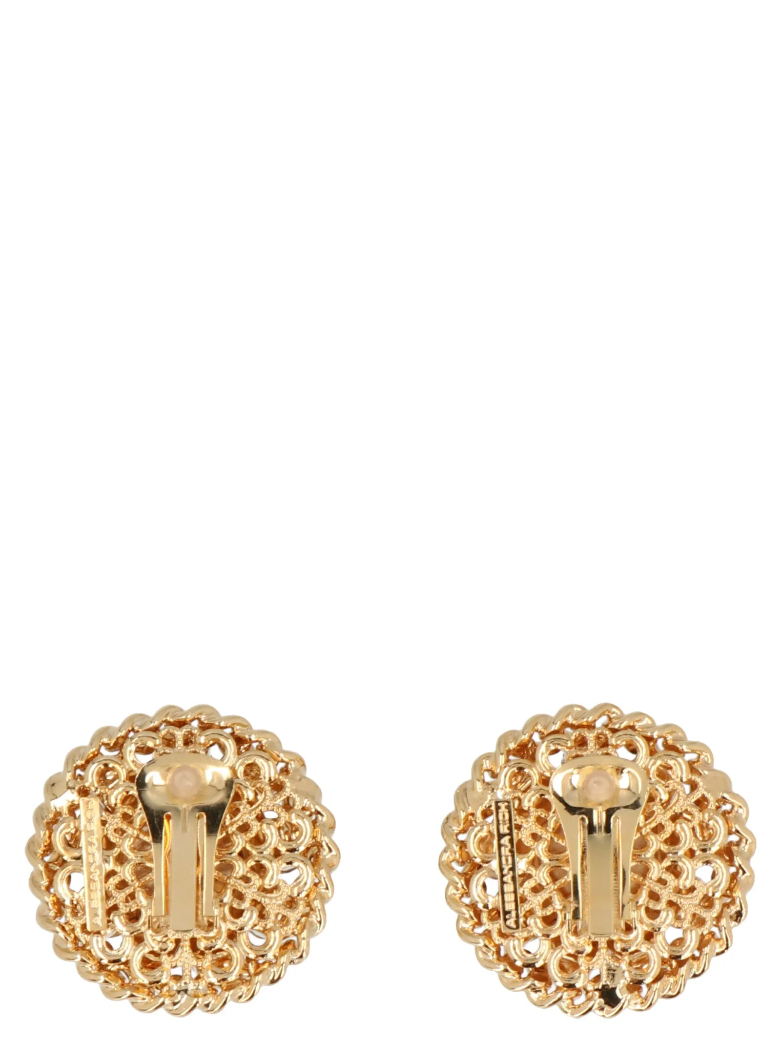 Alessandra Rich Embellished Circular Earrings
