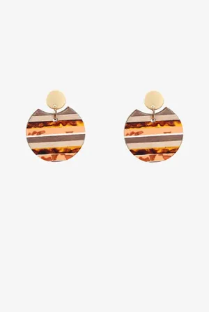 Antler Nougat Circle Earring