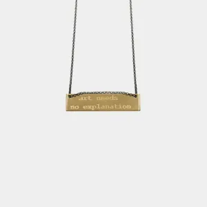 Art needs no explanation - necklace - gold plated