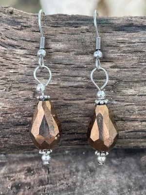 Bronze Teardrop Earrings