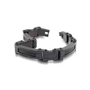 Cable Inlay Steel Bracelet 10mm
