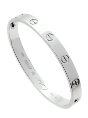 Cartier Love Bracelet in 18k White Gold Sz 16