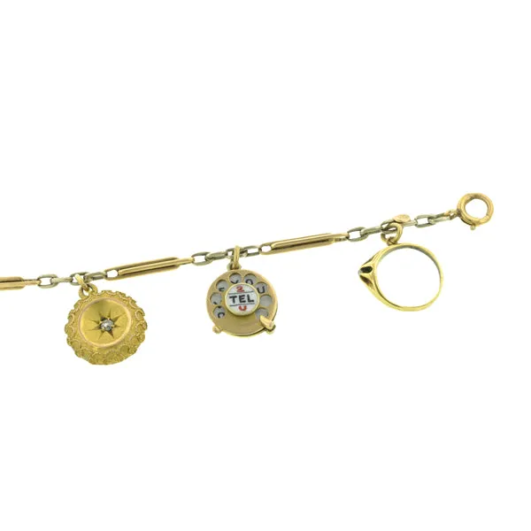 Charm Bracelet w Antique & Vintage Charms
