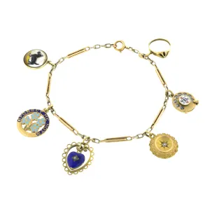 Charm Bracelet w Antique & Vintage Charms