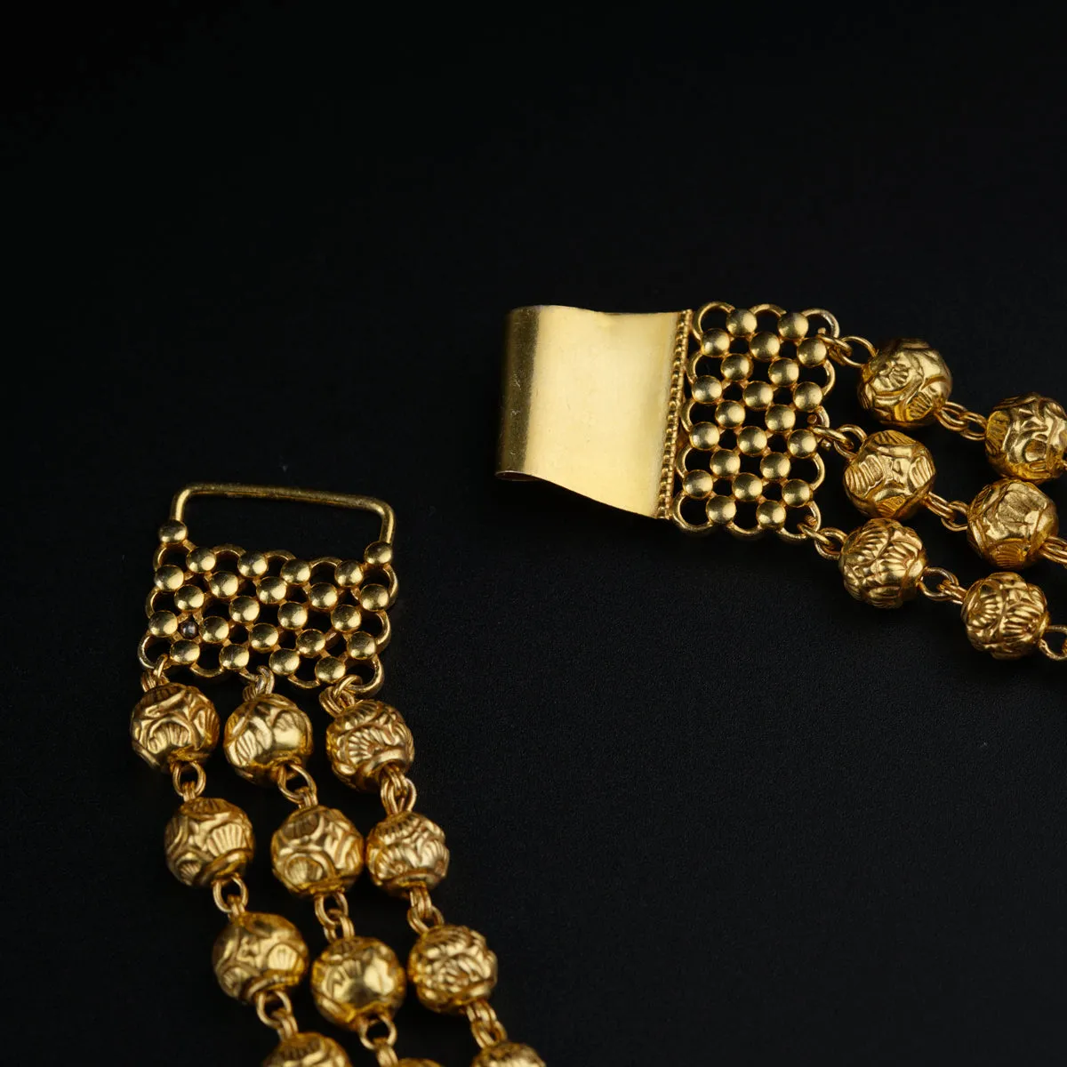 Classic Silver Mohan Maal: 3 Layered, Gold Plated