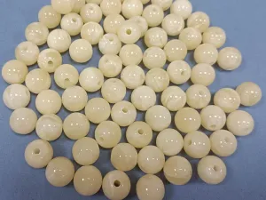 Cream Acrylic Ball Beads- 14 mm