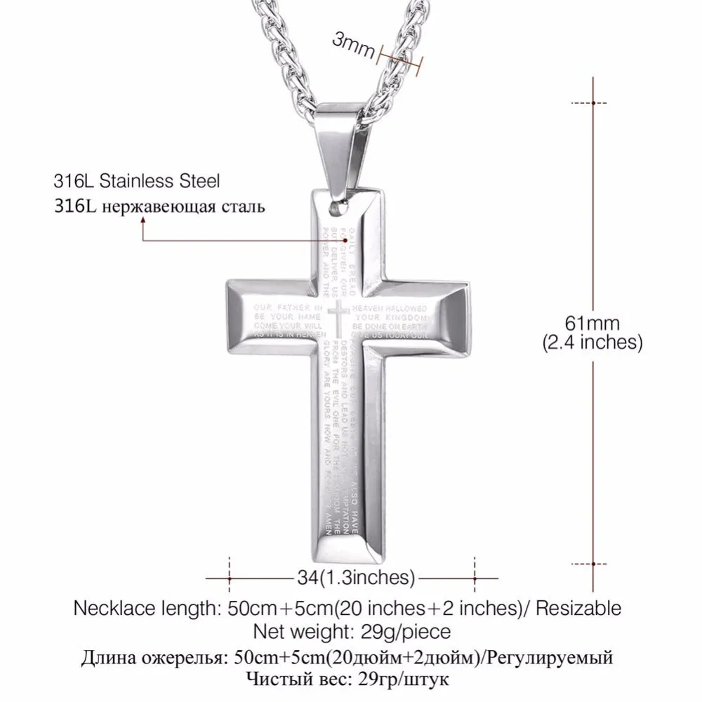 Cross Silver Plated Pendant (Design 63)
