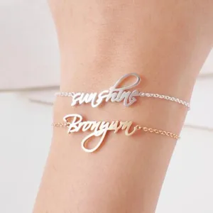 Custom Baby Nameplate Bracelets Handmade Women Men