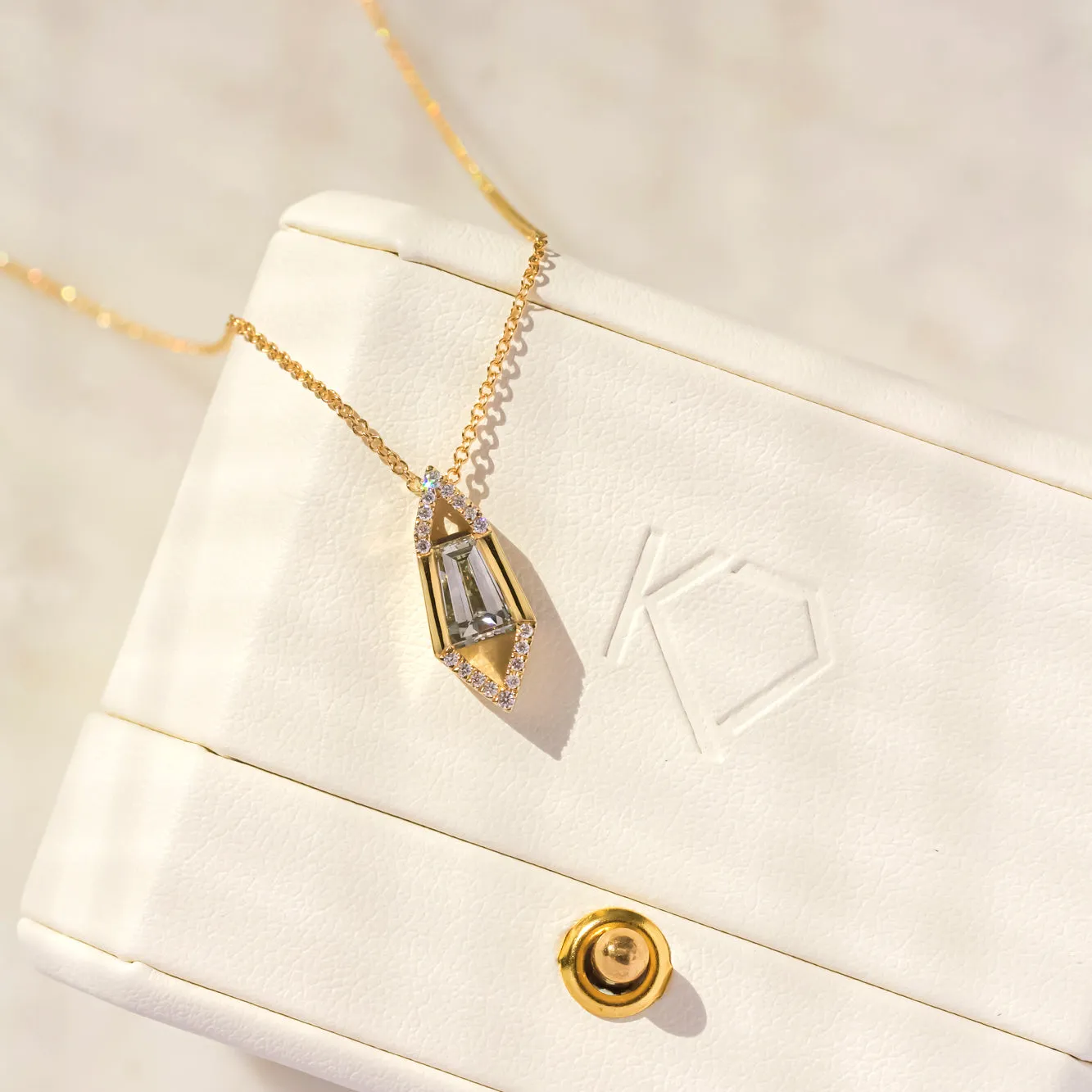 Elongated Hexagon Necklace