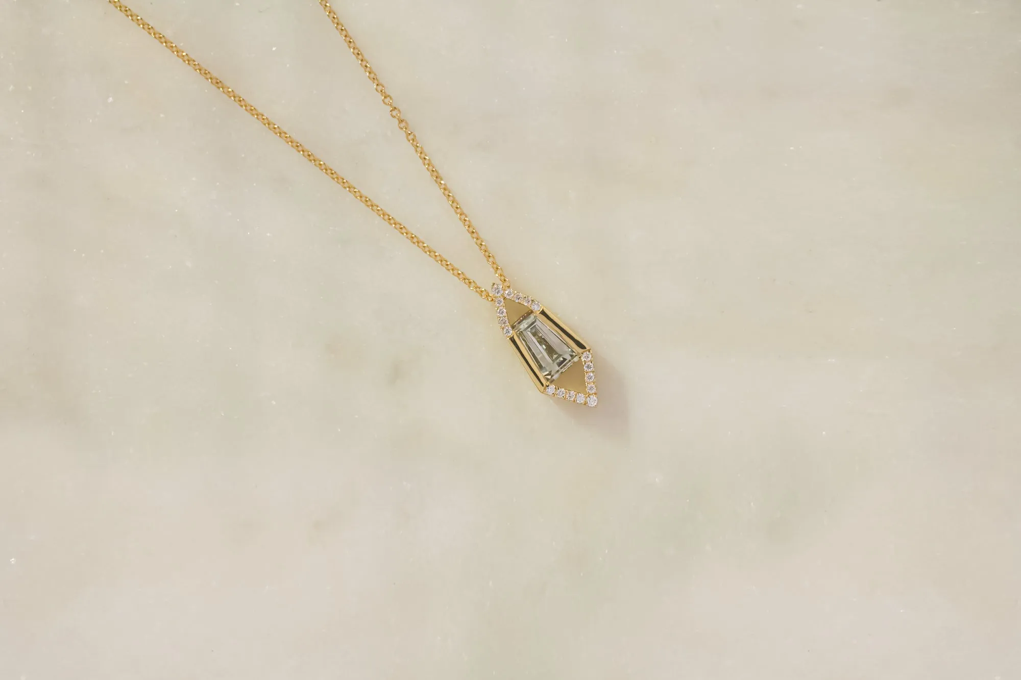 Elongated Hexagon Necklace