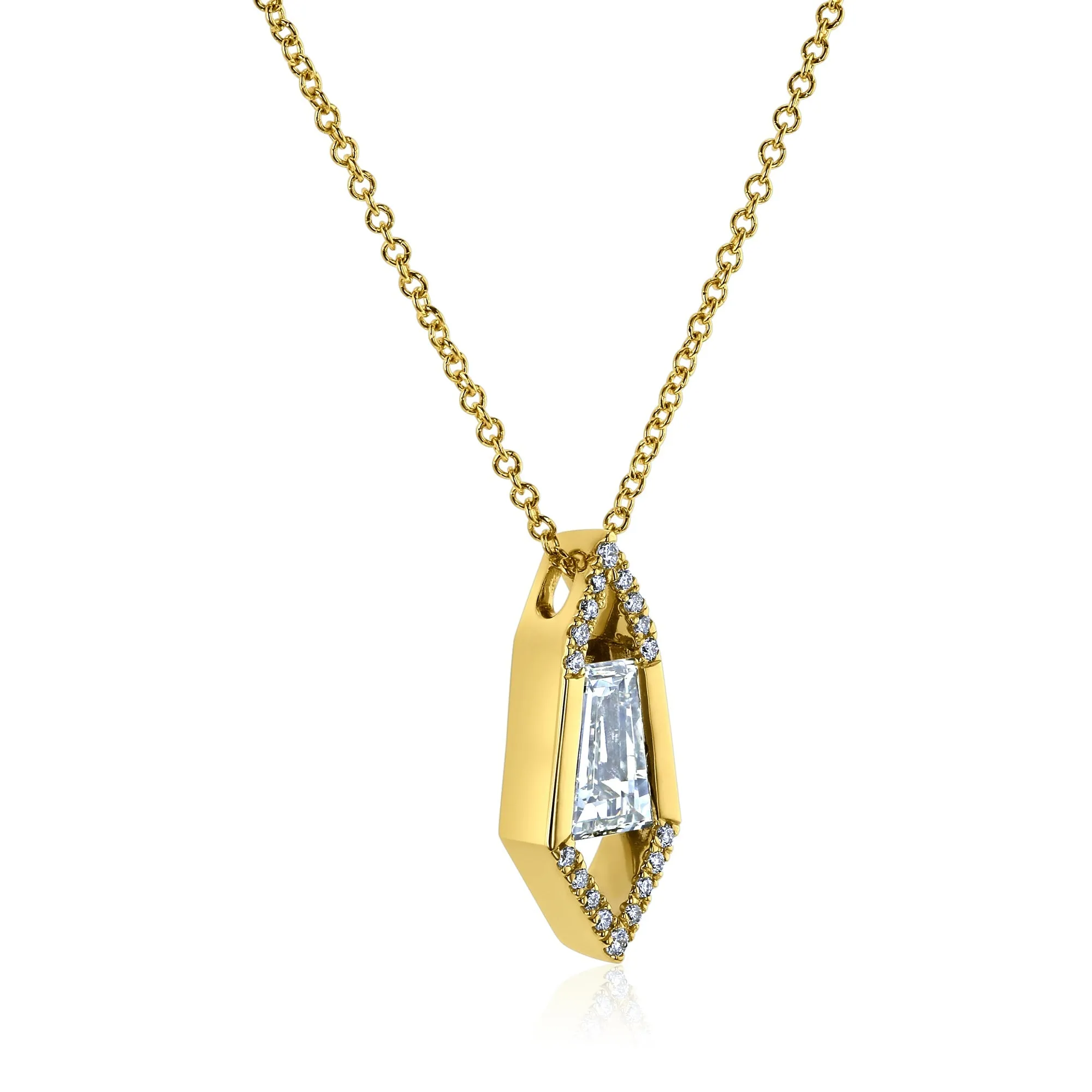 Elongated Hexagon Necklace