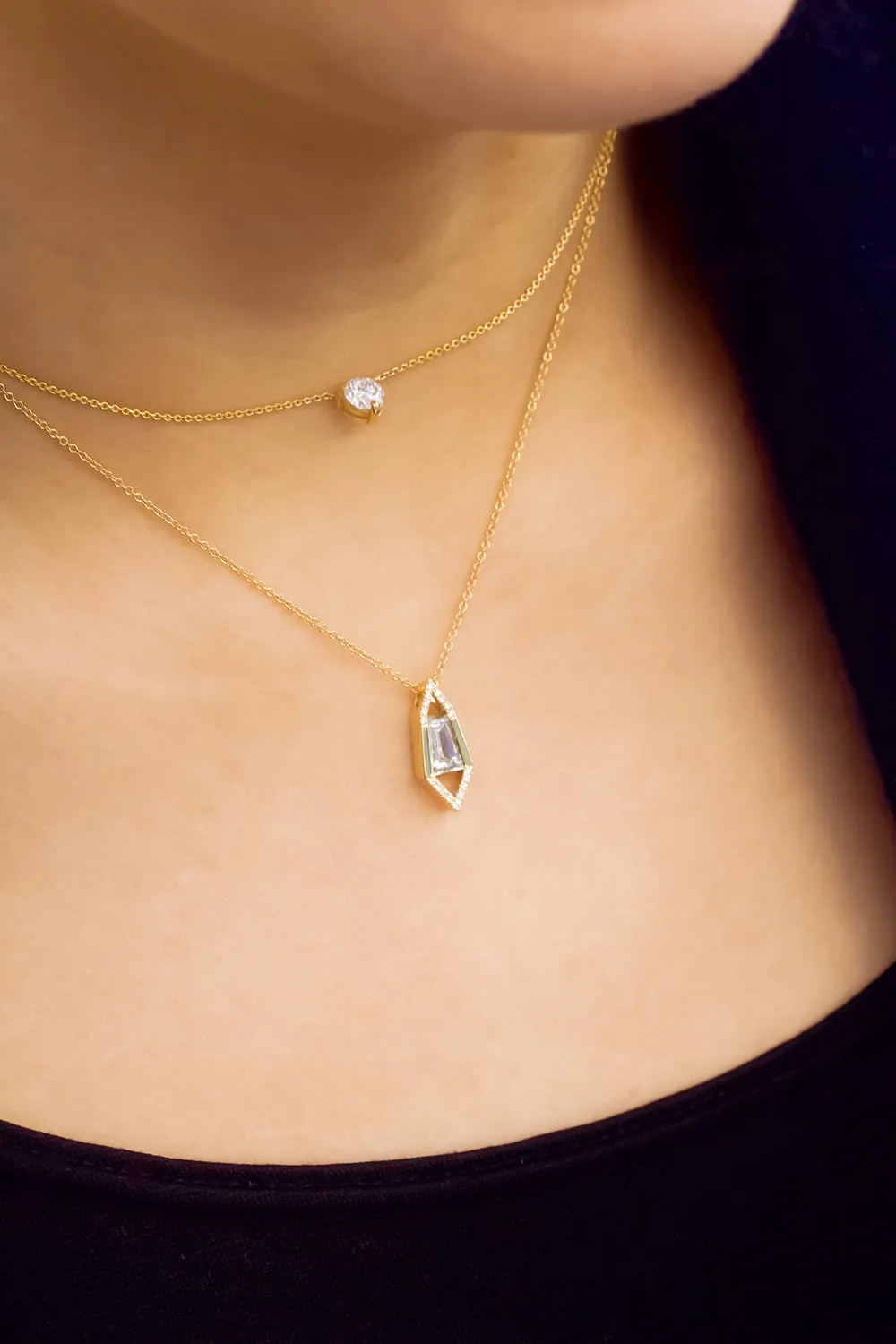 Elongated Hexagon Necklace