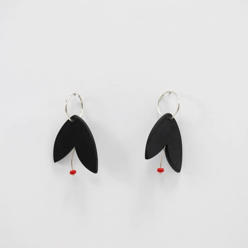 Endless Loop Red Tulip Earrings
