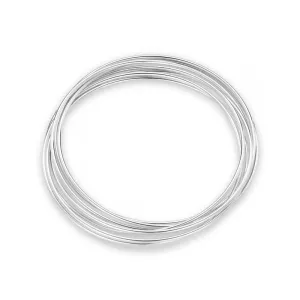 Fine Multi Interlocking Bangles - Silver