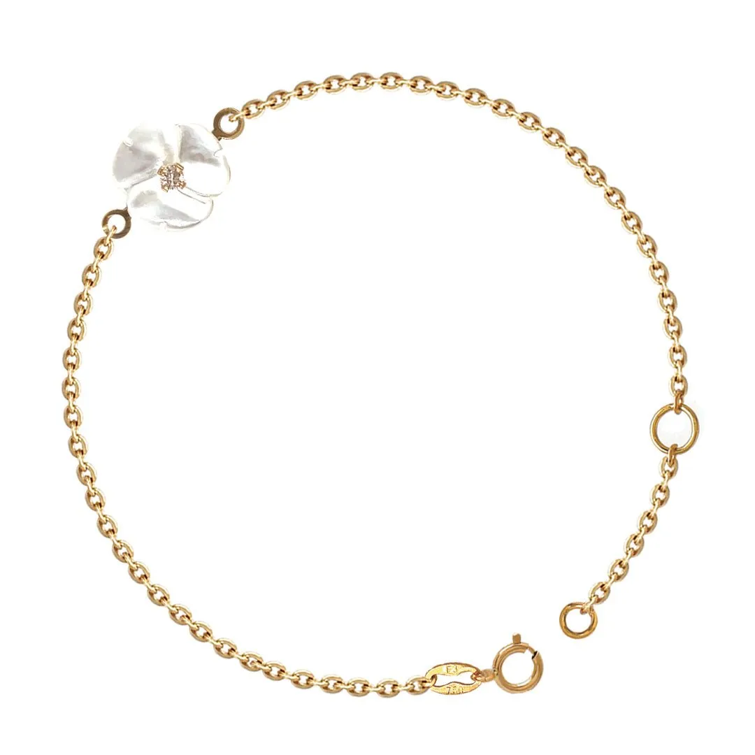 Floral Gold and Diamond Bracelet