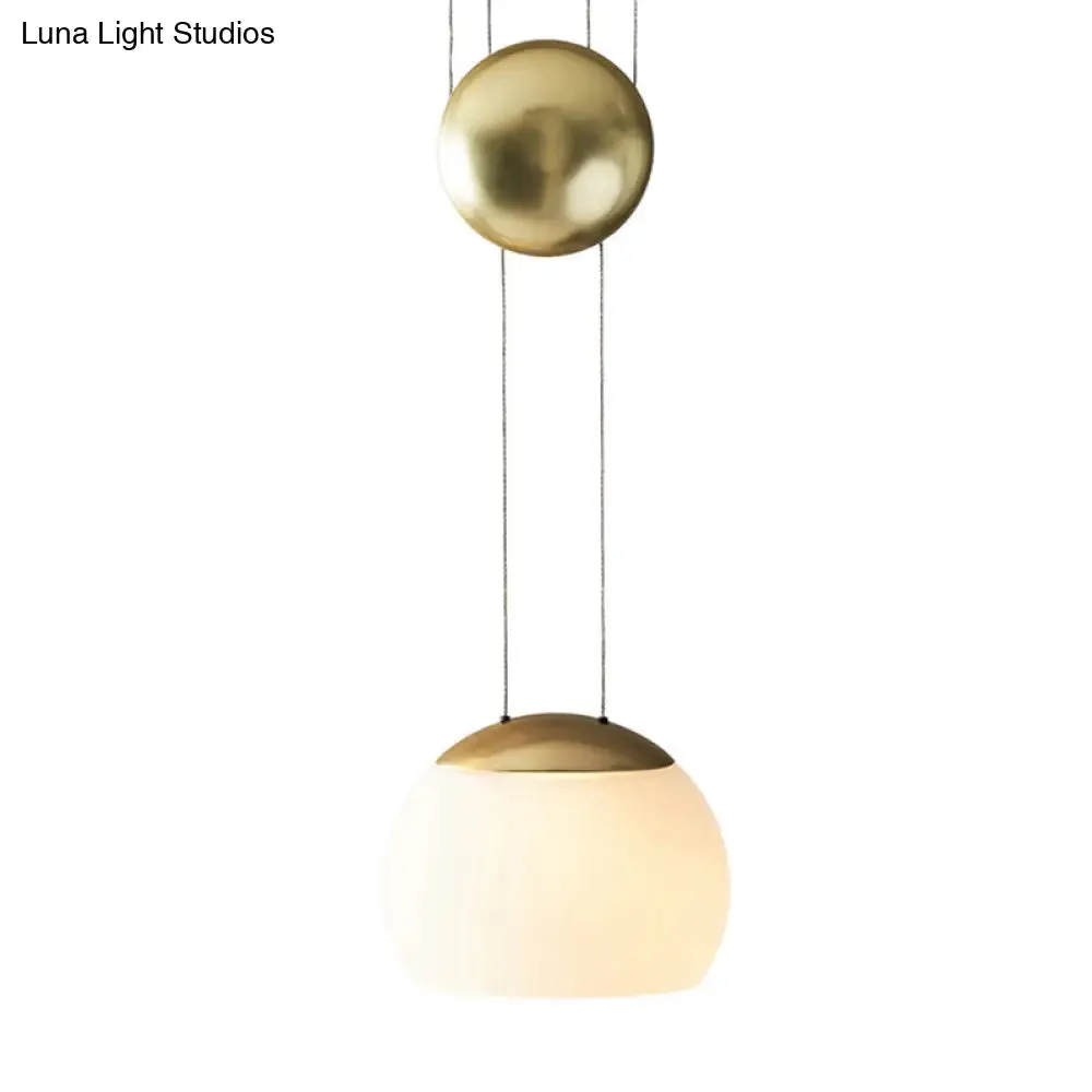 Frosted Glass Pendant Light Kit - Postmodern Rose Gold/Gold Ceiling Hang Light
