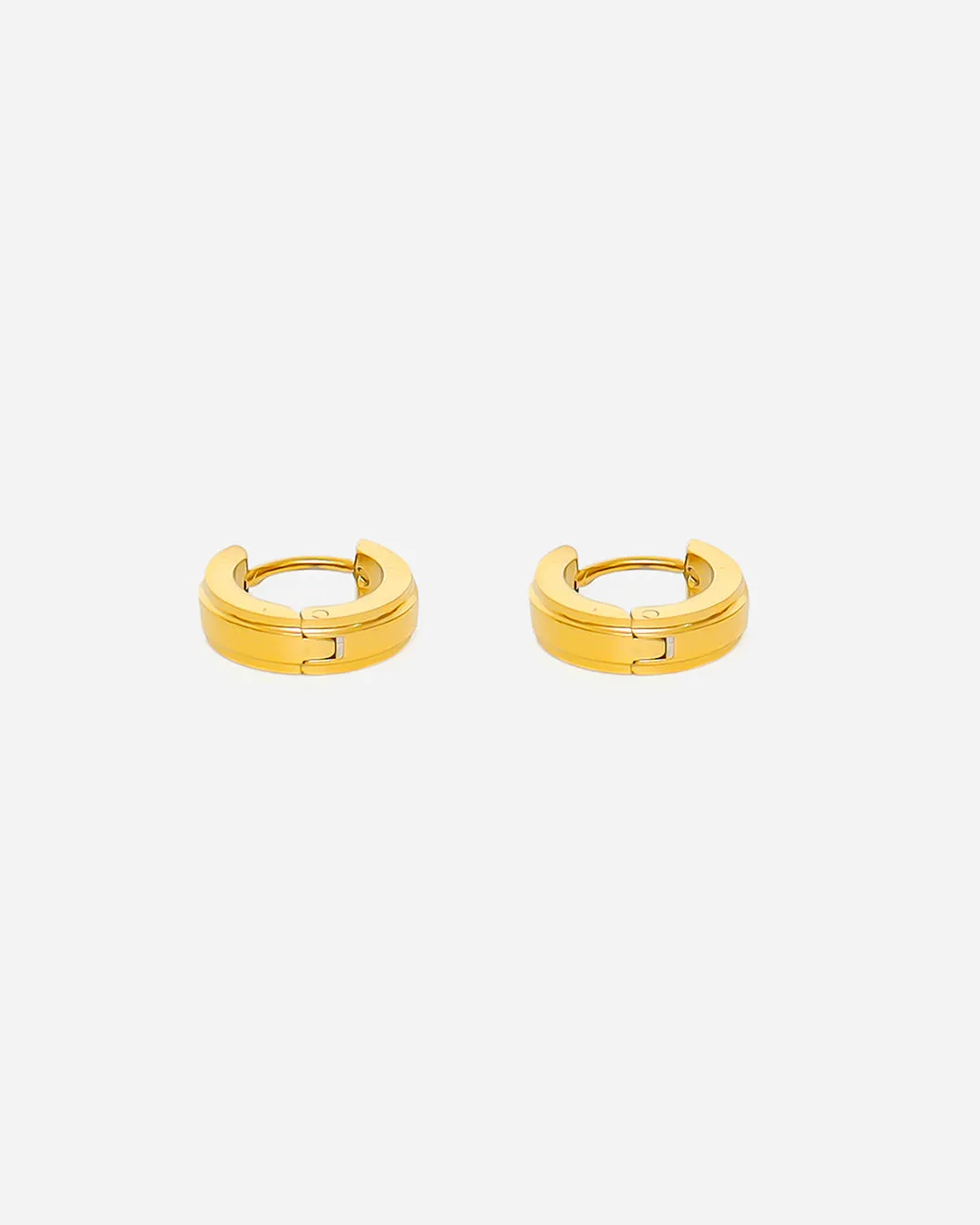 GD Circle Hoop Earrings Gold Plated