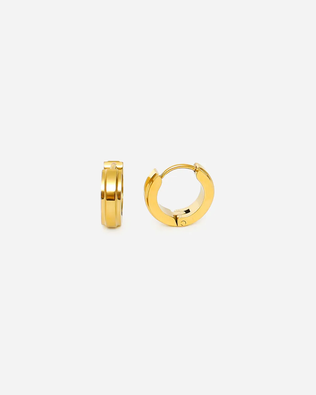 GD Circle Hoop Earrings Gold Plated
