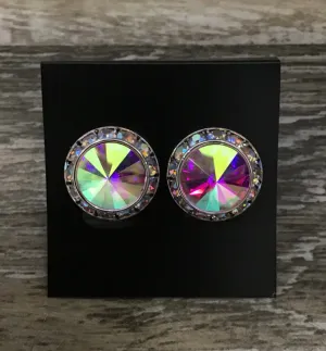 Glamour Goddess - Rhinestone Dance Earrings - Crystal AB