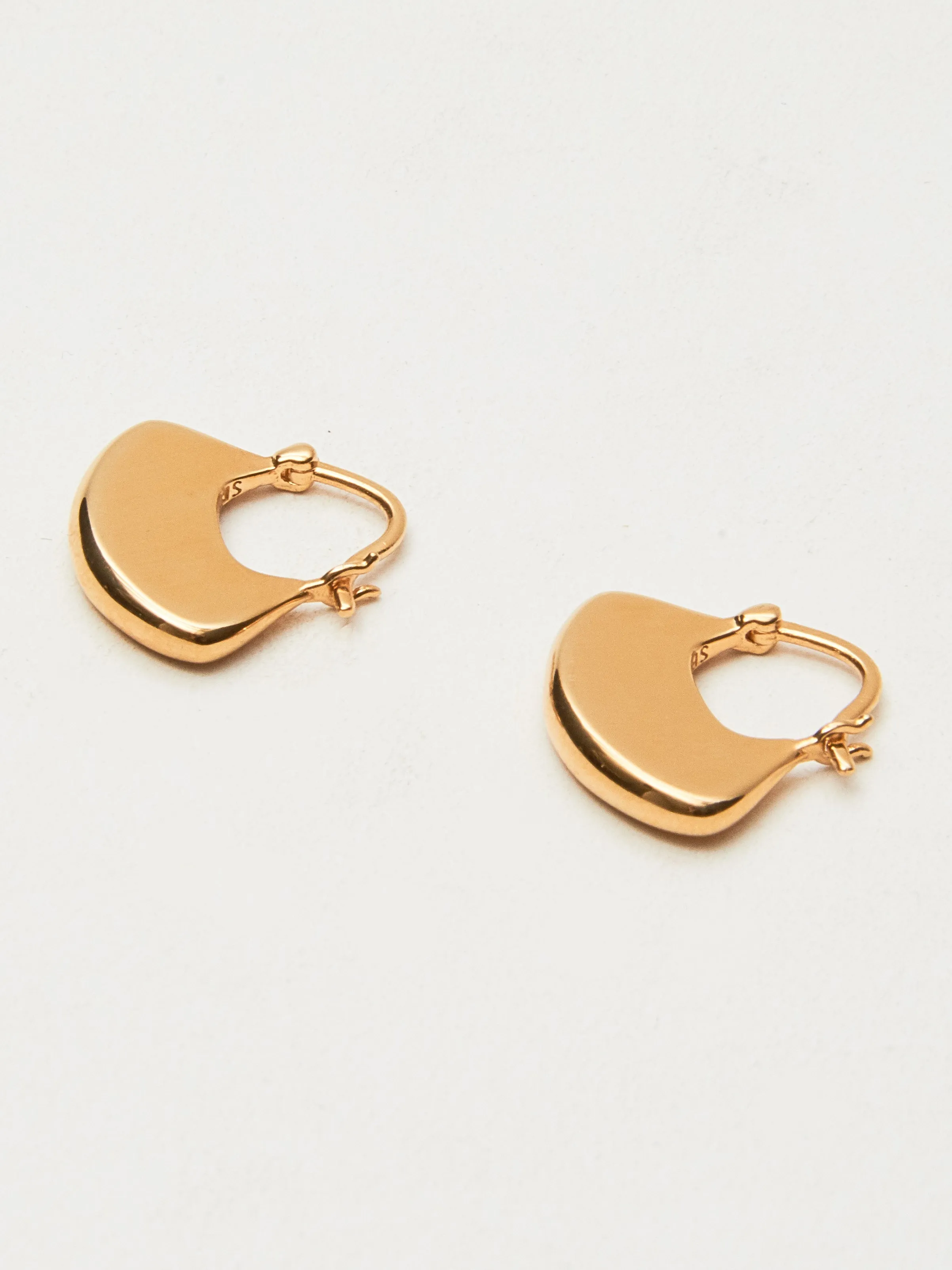 Gold Medium Gingko Hoops
