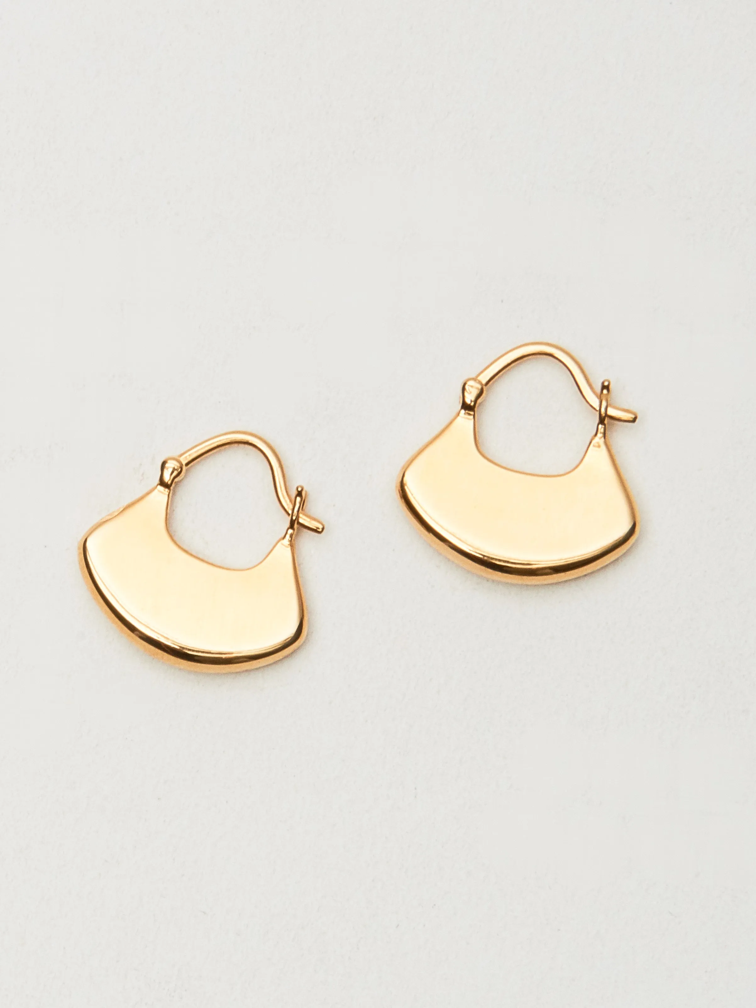 Gold Medium Gingko Hoops