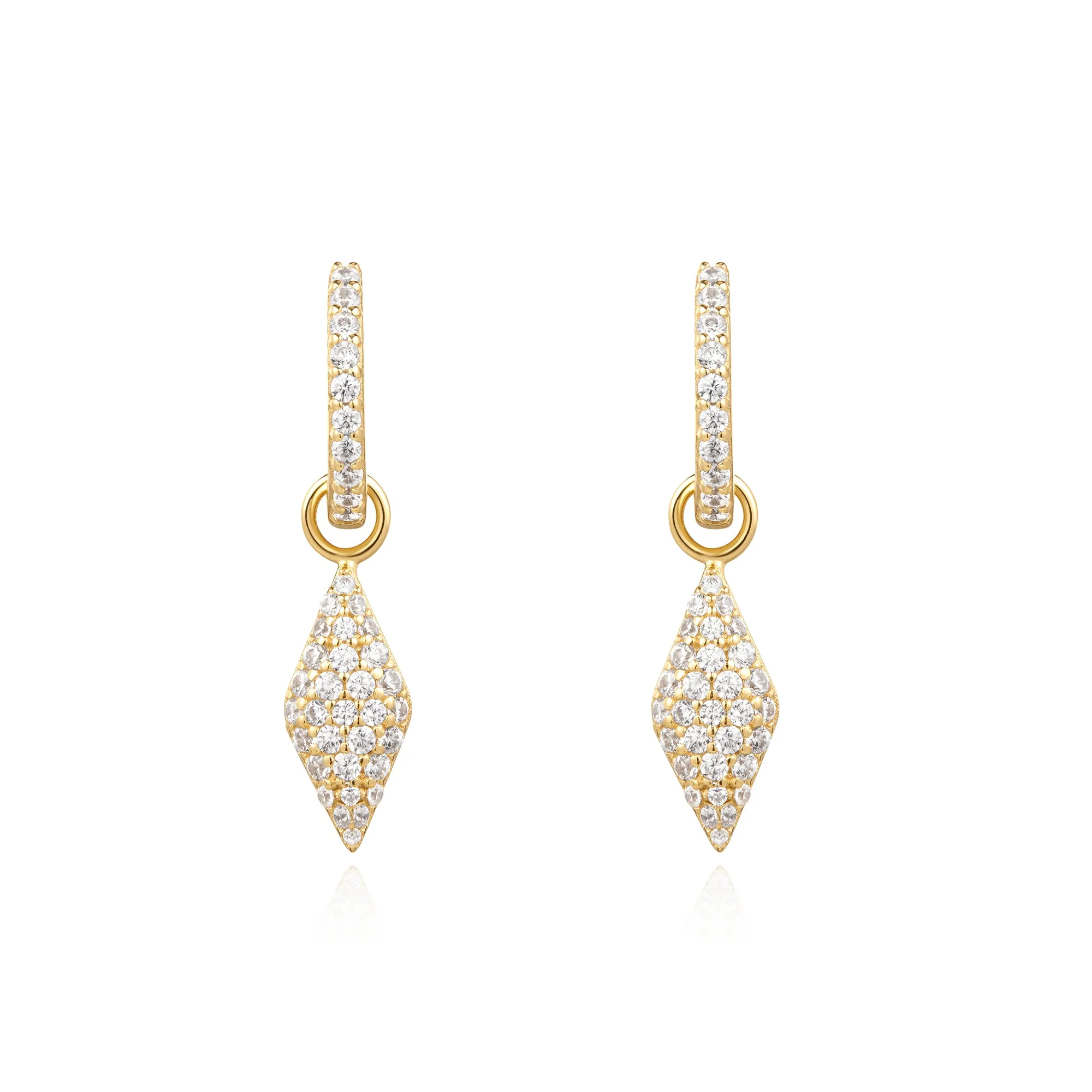 Gold Pavé Sparkle Huggies