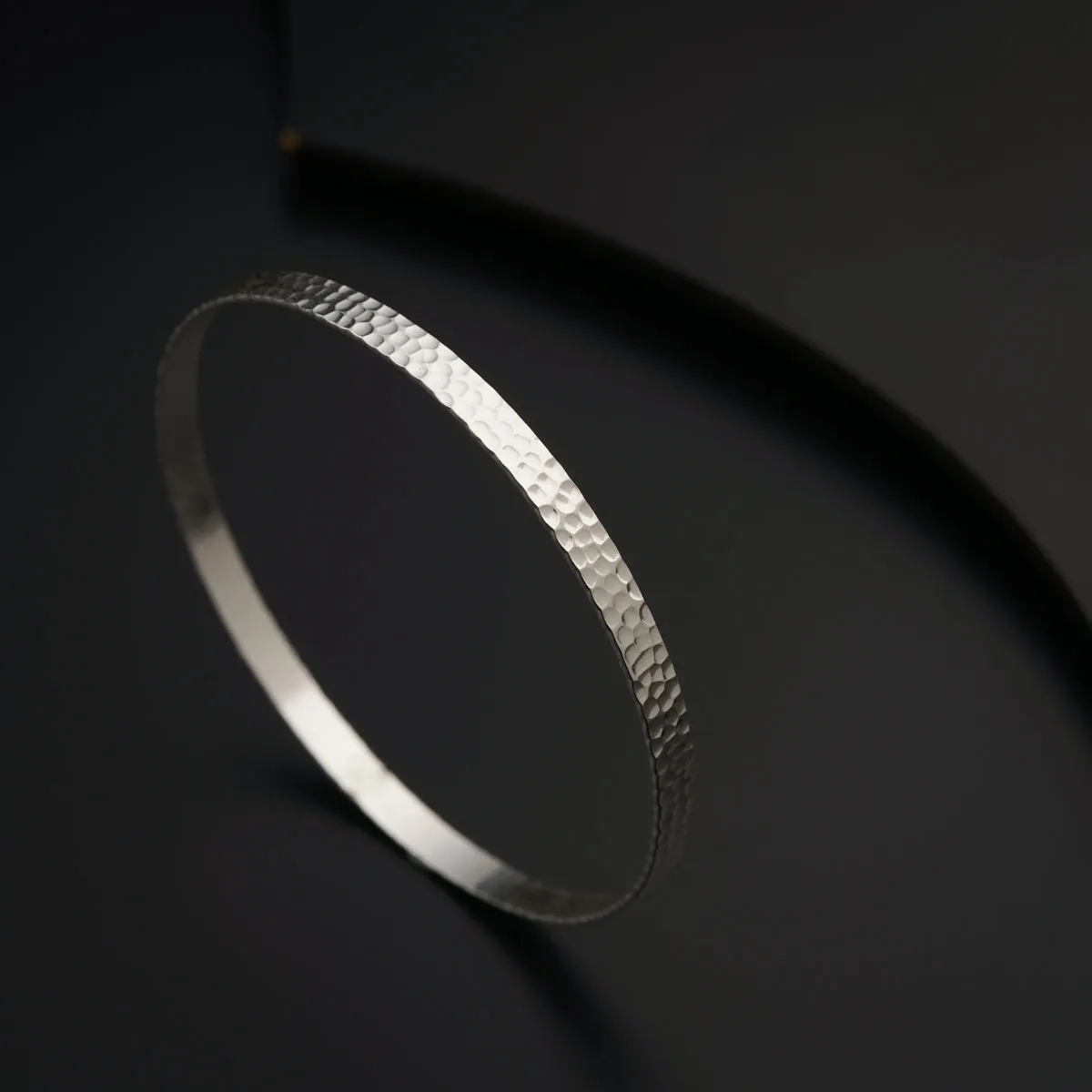 Hammered Silver Bangle