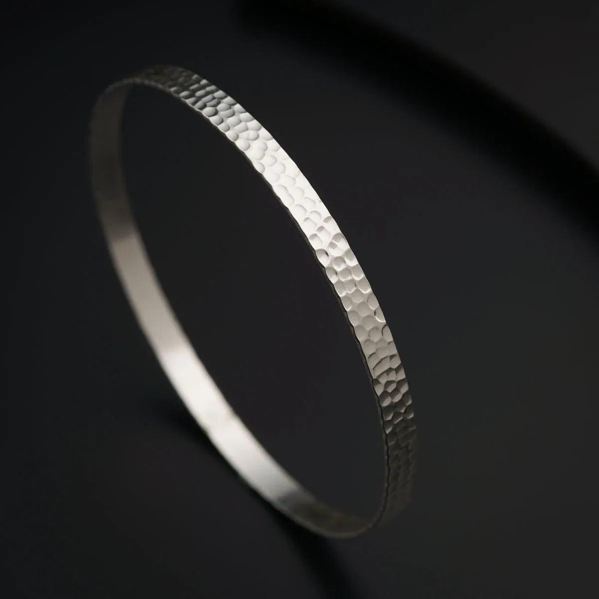 Hammered Silver Bangle