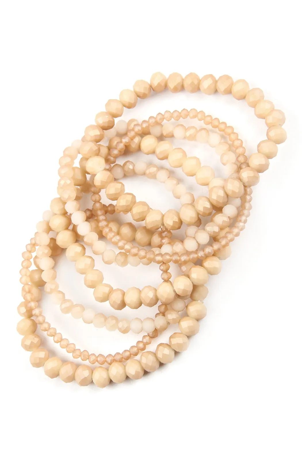 Hdb2750 - Seven Lines Glass Beads Stretch Bracelet
