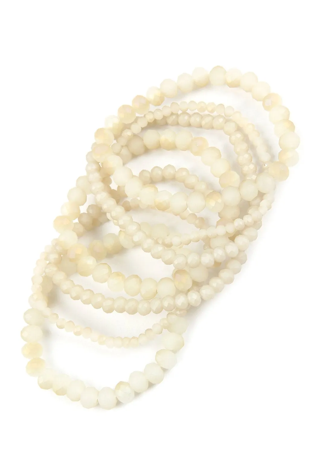 Hdb2750 - Seven Lines Glass Beads Stretch Bracelet